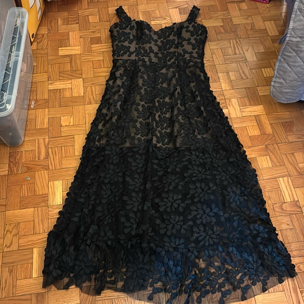 Long black dress formal dress the population